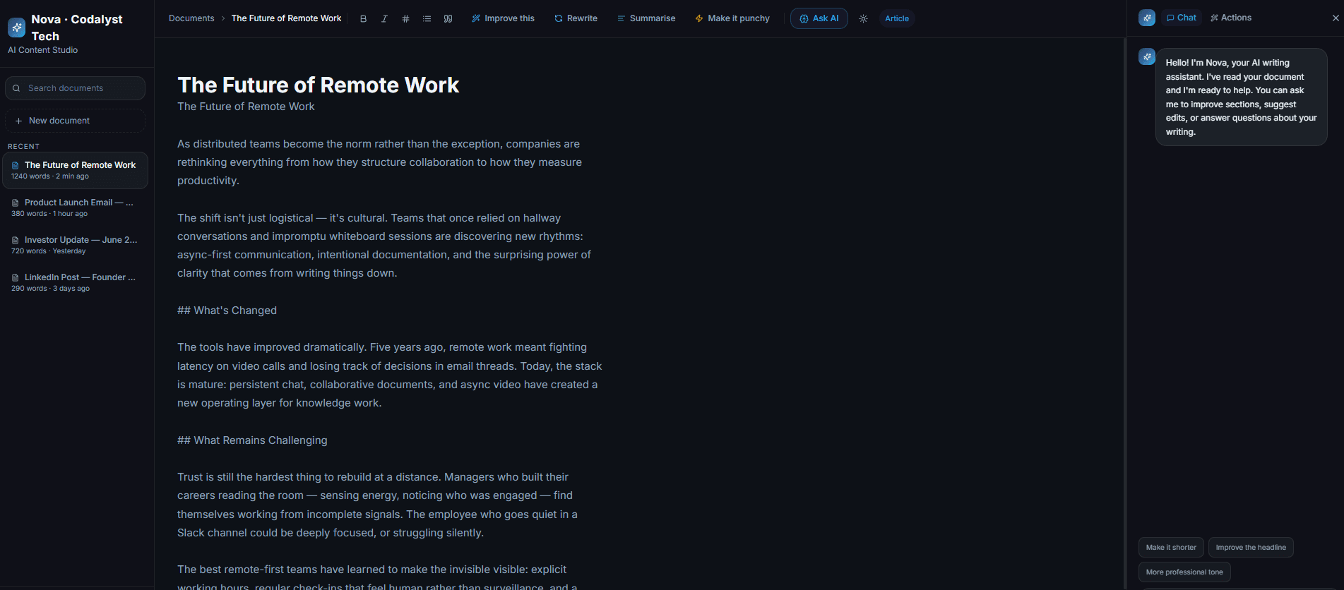 Nova project
